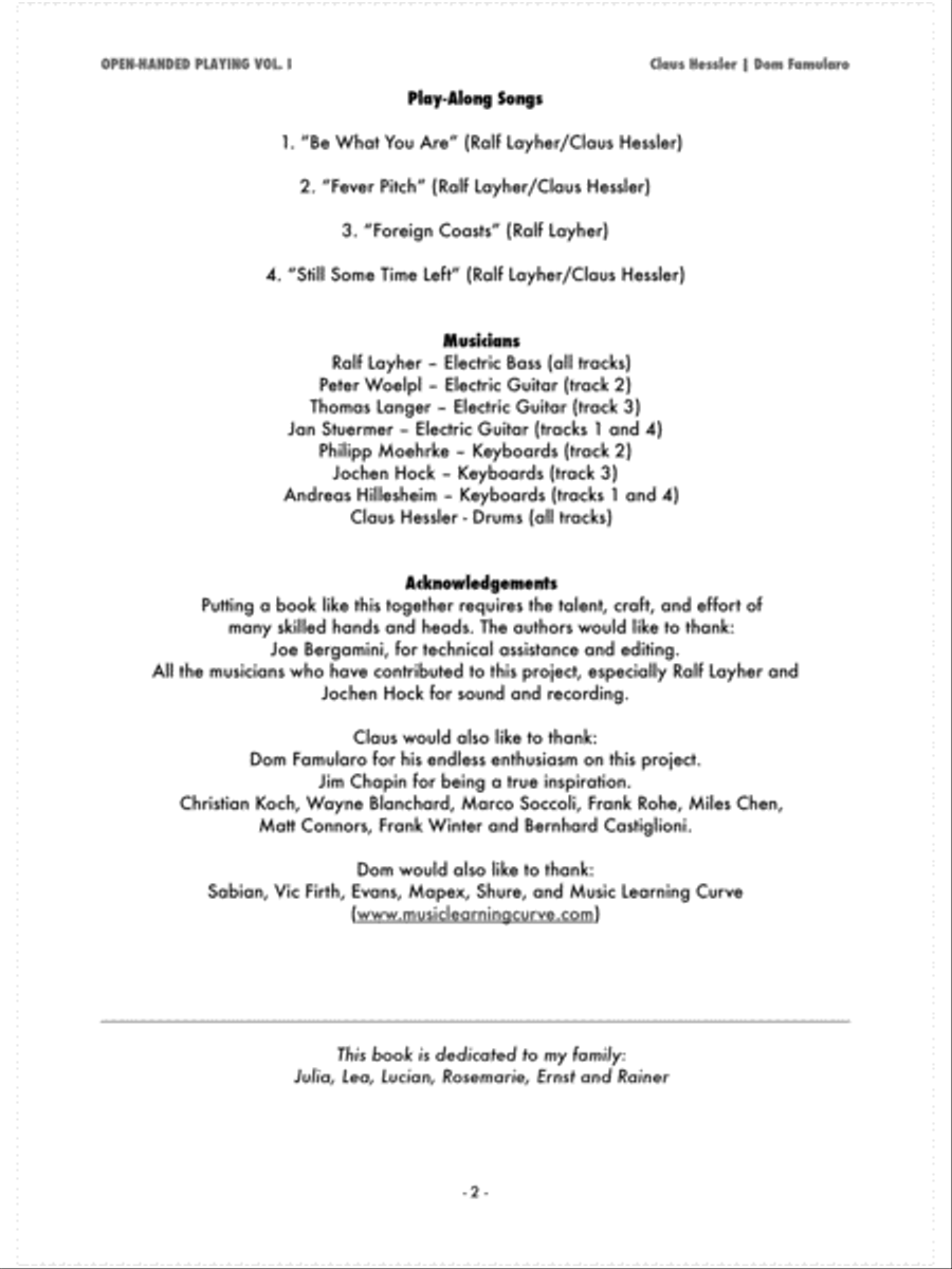Open-Handed Playing, Volume 1 Drum Set scores gallery preview page 3