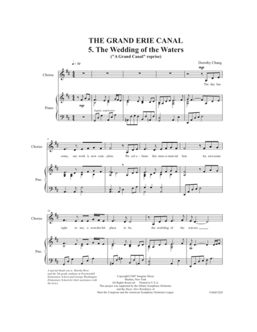 The Wedding of the Waters (choral score) image number null