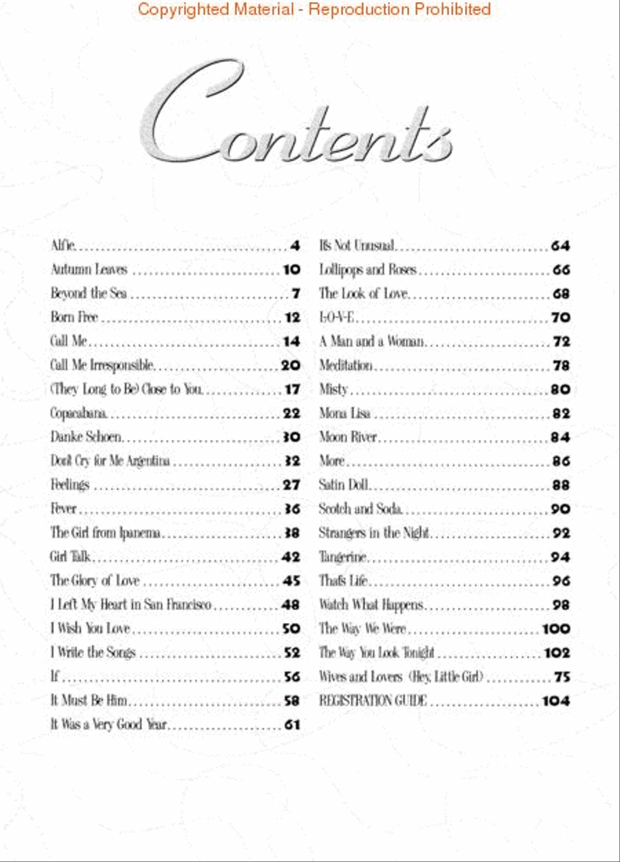 Lounge Music Lounge Music Electronic Keyboard scores gallery preview page 2