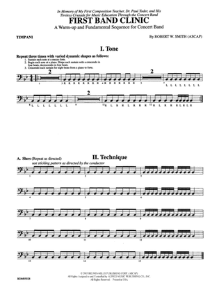 First Band Clinic (A Warm-Up and Fundamental Sequence for Concert Band): Timpani