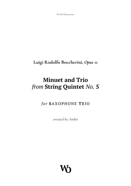 Minuet by Boccherini for Saxophone Trio image number null