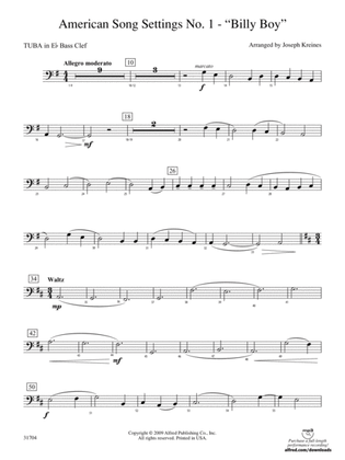 American Song Settings, No. 1: (wp) E-flat Tuba B.C.