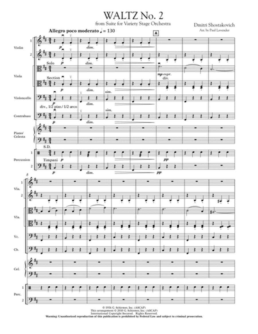 Waltz No. 2 - Conductor Score (Full Score)