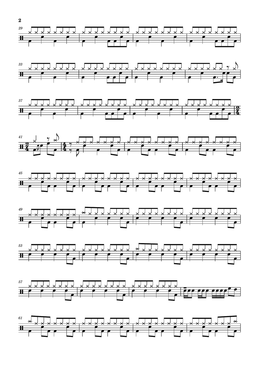 World Where You Live Drum Set scores gallery preview page 2