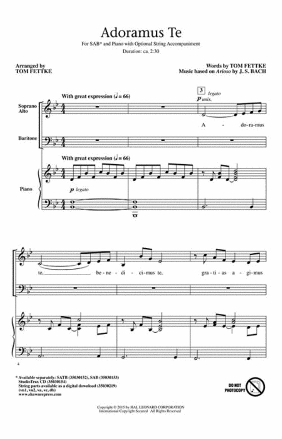 Adoramus Te 3-Part scores gallery preview page 2