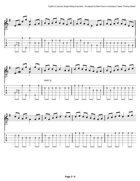 Eighth of January Single String Exercises