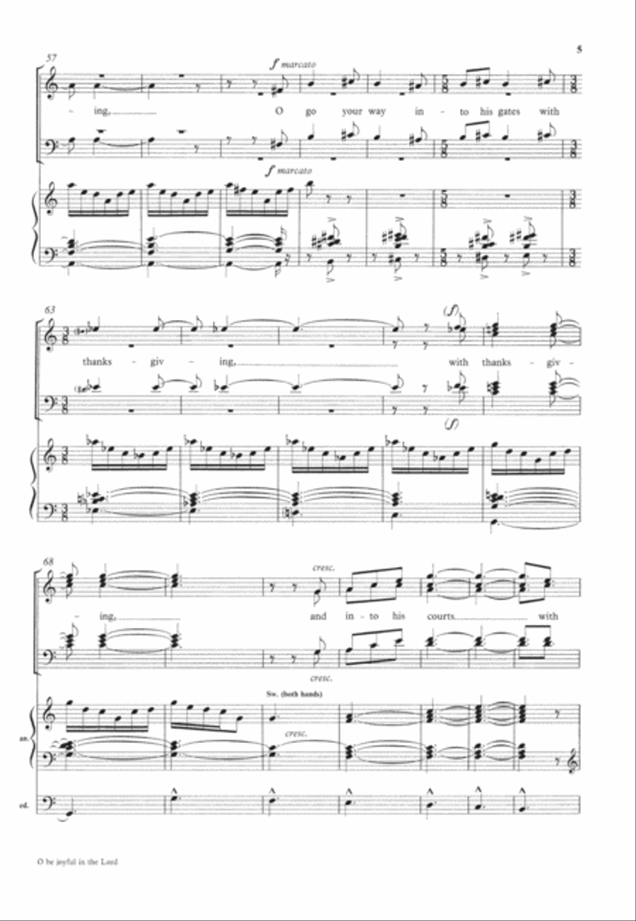 O be joyful in the Lord 4-Part scores gallery preview page 5