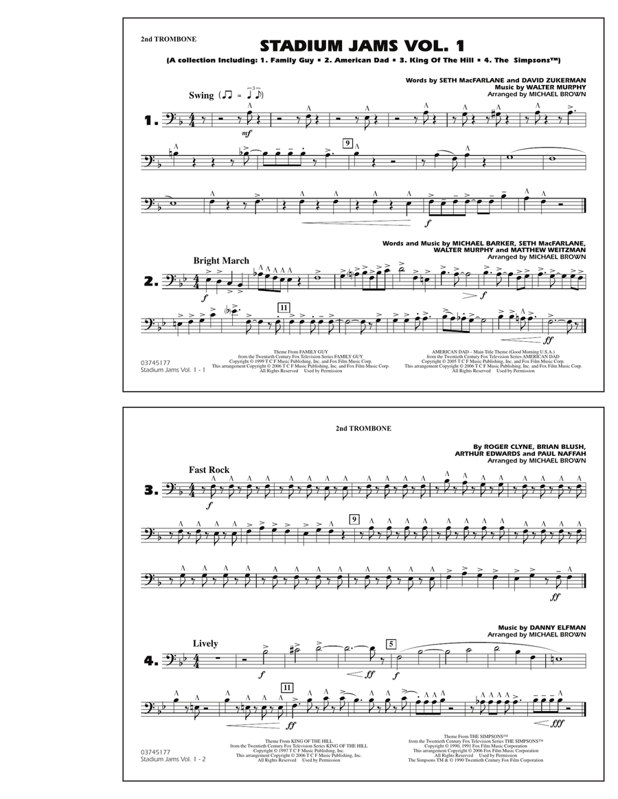 Stadium Jams - Vol. 1 - 2nd Trombone