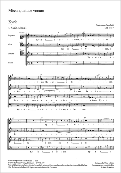 Missa brevis quatuor vocum