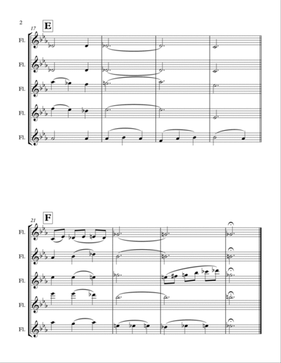Prelude in Eb Prelude in Eb Woodwind Quintet scores gallery preview page 2