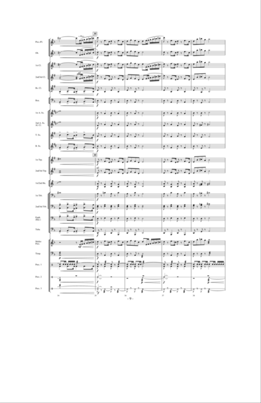 Quest of the Undaunted Knight Concert Band scores gallery preview page 8