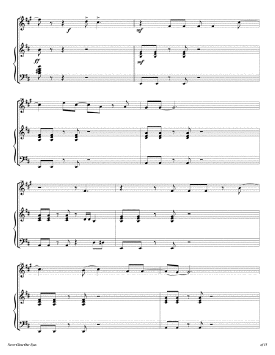 Never Close Our Eyes Never Close Our Eyes Horn scores gallery preview page 4