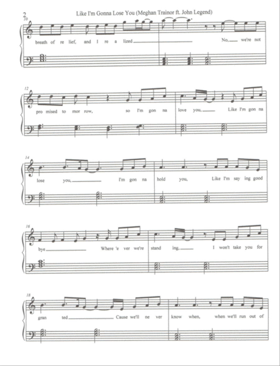 Like I'm Gonna Lose You Like I'm Gonna Lose You Small Ensemble scores gallery preview page 2