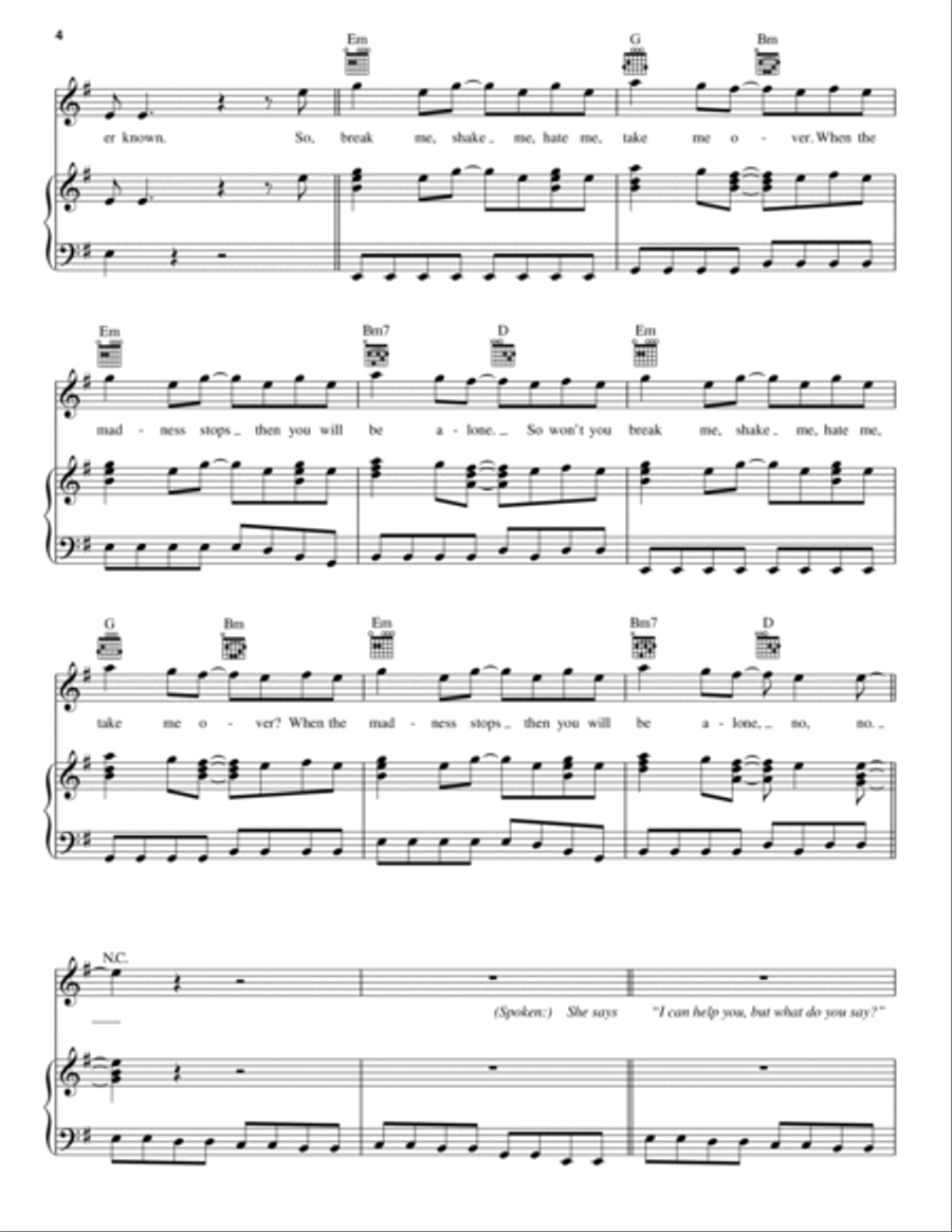 Break Me Shake Me Break Me Shake Me Piano, Vocal, Guitar scores gallery preview page 4