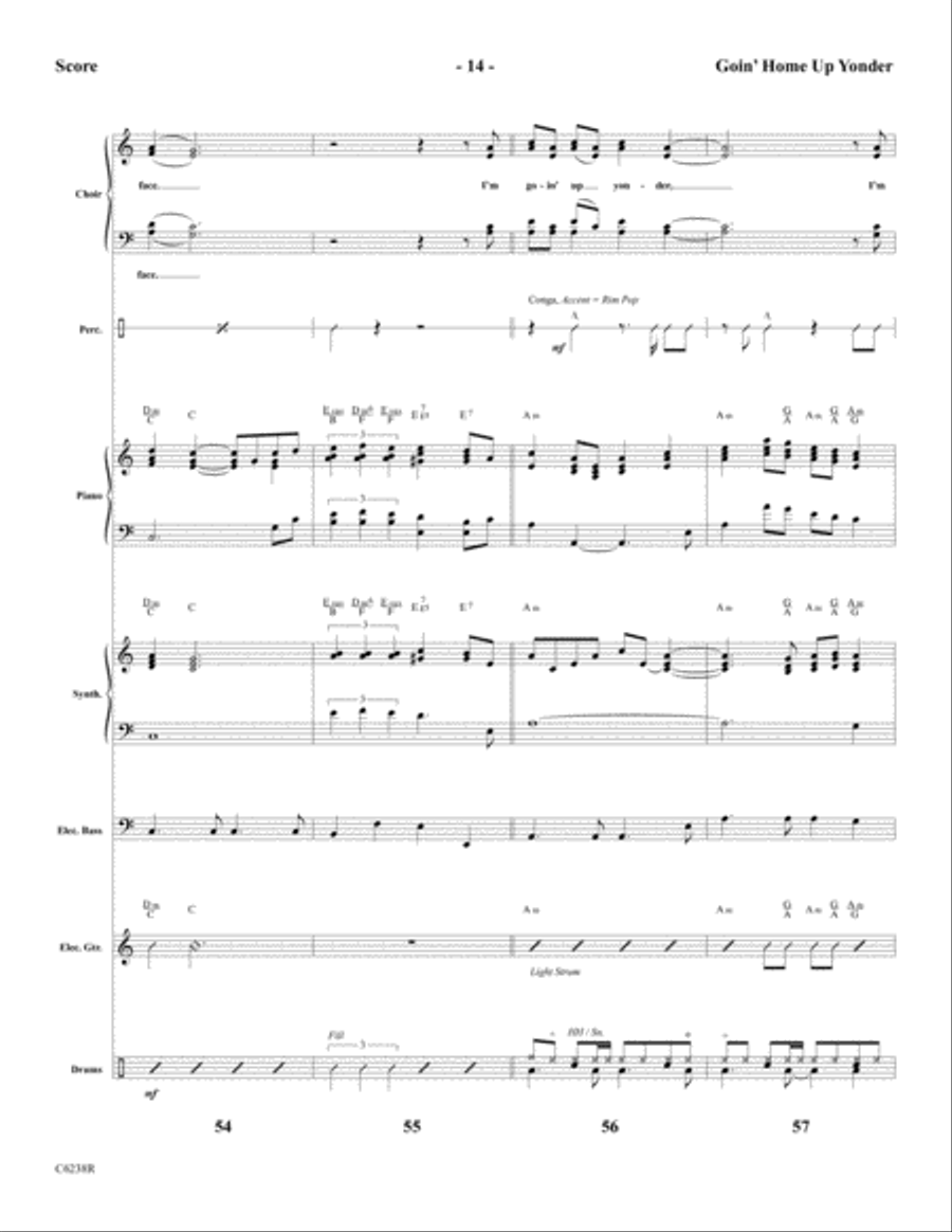 Goin' Home Up Yonder Choir scores gallery preview page 16