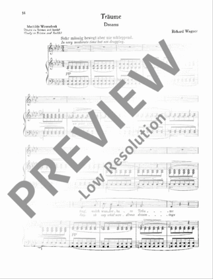 Wesendonck-Lieder Piano scores gallery preview page 17