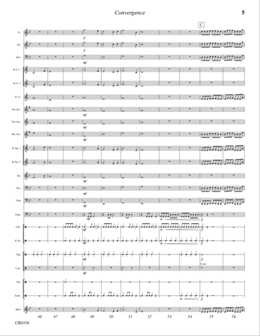 CONVERGENCE for Elementary CONCERT BAND (grade 2) Concert Band scores gallery preview page 5