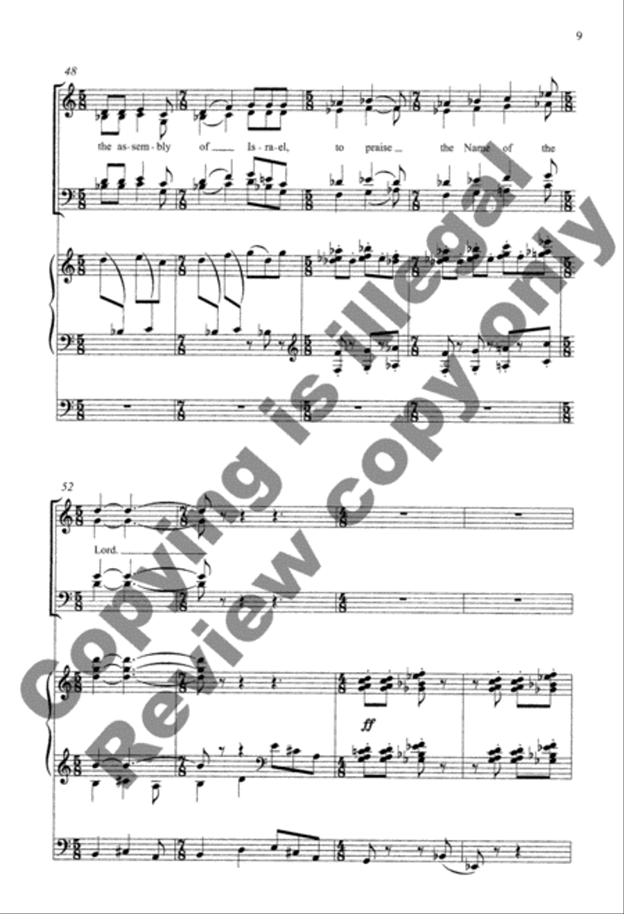 Psalm 122 (I Was Glad When They Said Unto Me) 4-Part scores gallery preview page 18