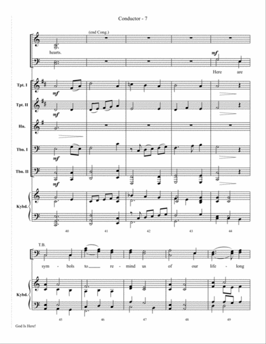 God Is Here 4-Part scores gallery preview page 9