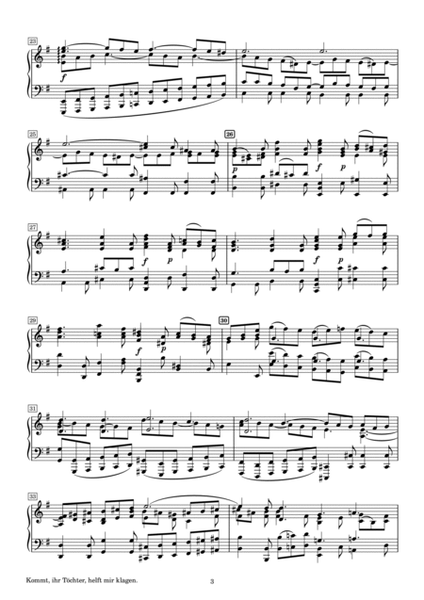 Bach - St.Matthäus - Passion, BWV 244 Kommt, ihr Töchter, helft mir klagen - For Piano Solo Original image number null