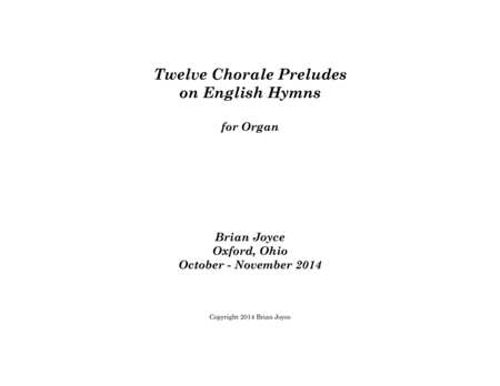 Twelve Chorale Preludes on English Hymns image number null