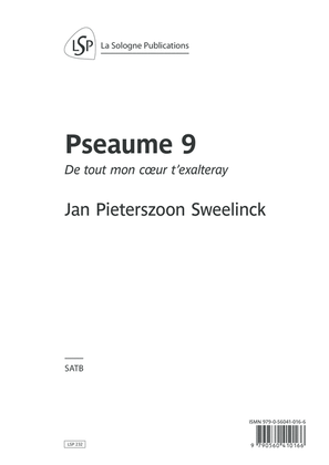 SWEELINCK Pseaume 9 / SATB