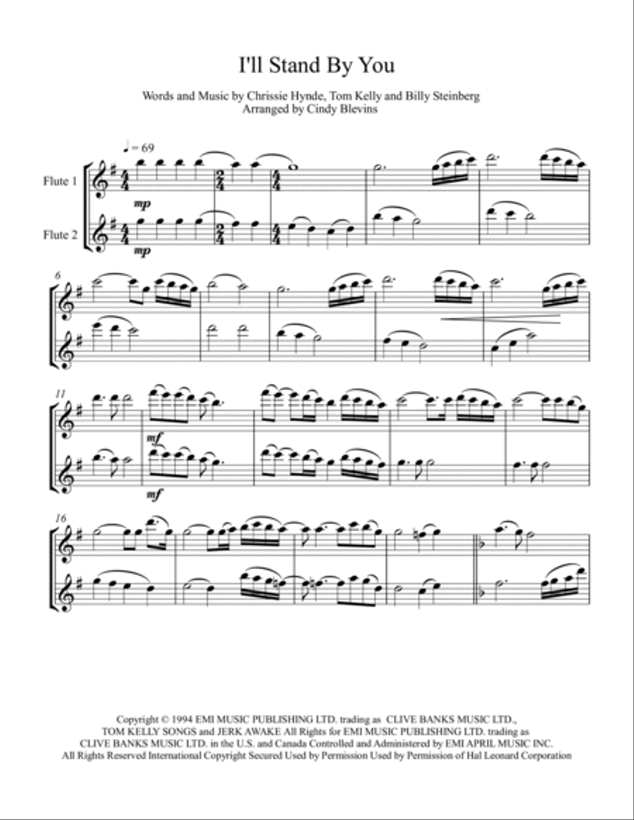 I'll Stand By You Trombone Duet scores gallery preview page 2