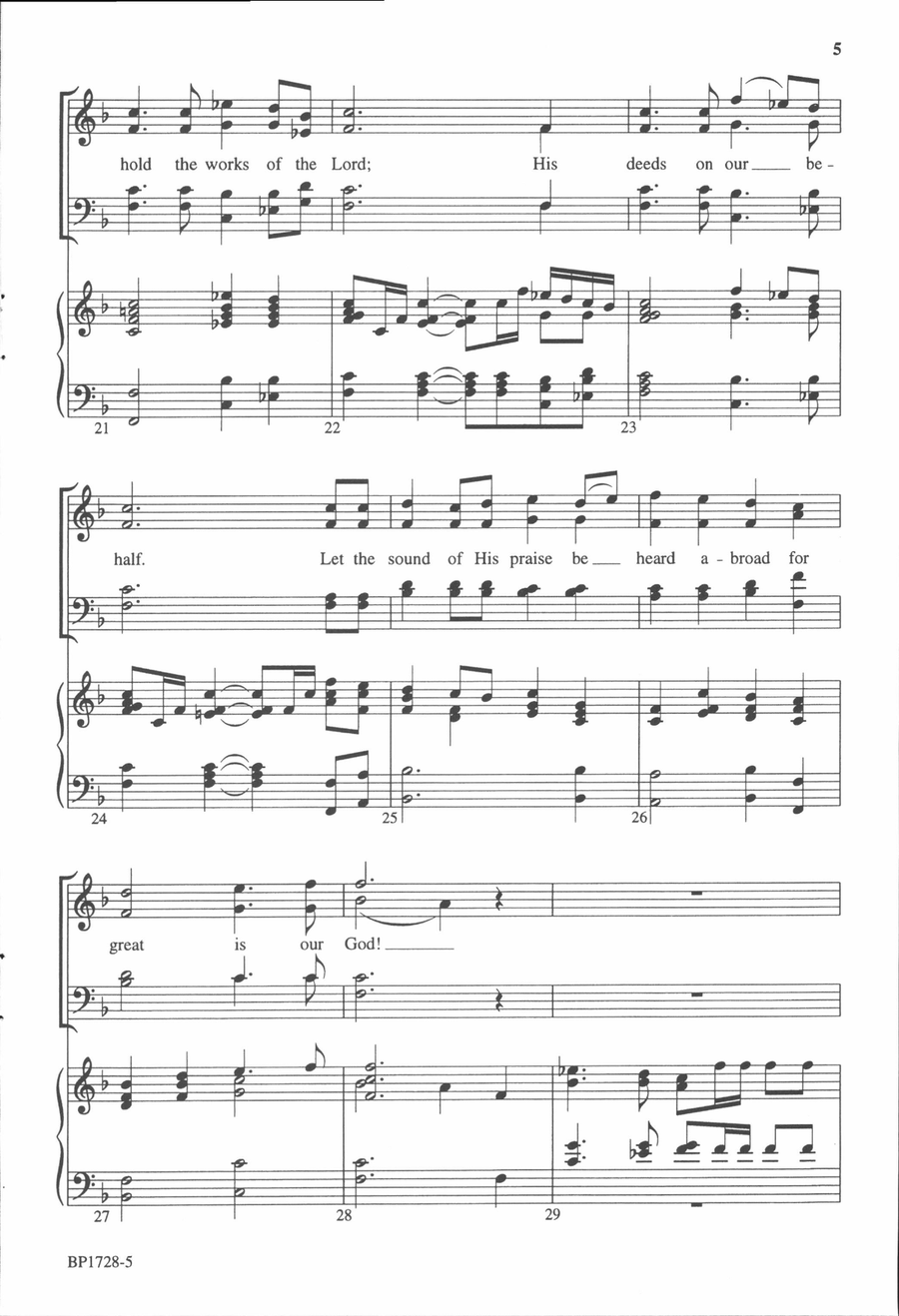 Great Is Our God 4-Part scores gallery preview page 4