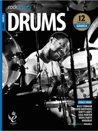 Book cover for Rockschool Drums Grade 8 (2018)
