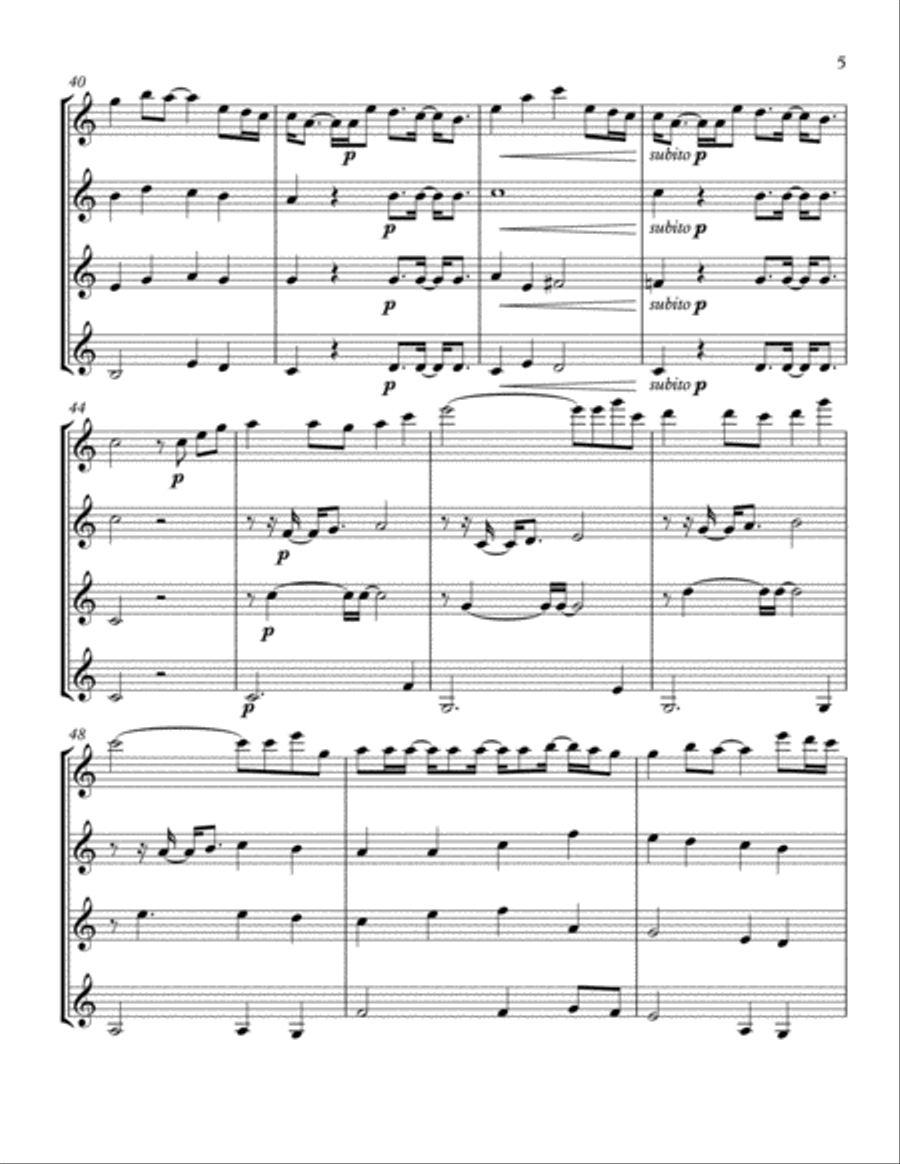 That's Christmas to Me Woodwind Quartet scores gallery preview page 6