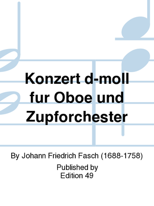 Konzert d-moll fur Oboe und Zupforchester