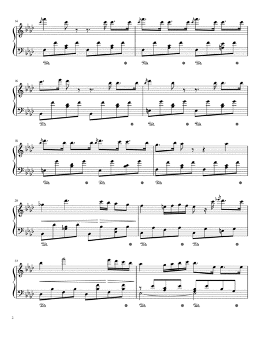 Theme from Schubert Fantasia in F minor - For Piano Solo (Intermediate) Theme from Schubert Fantasia in F minor - For Piano Solo (Intermediate) Piano Solo scores gallery preview page 2