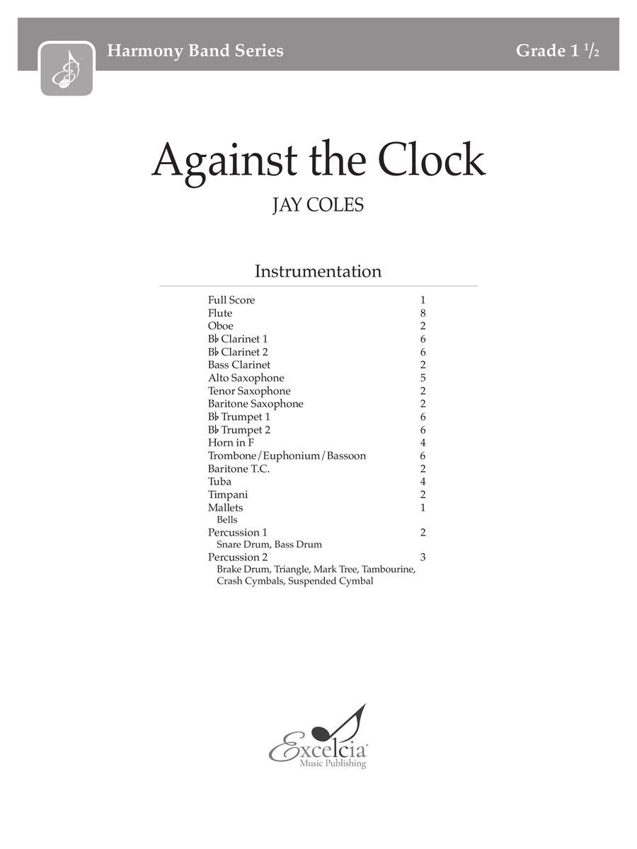 Against the Clock Concert Band scores gallery preview page 2