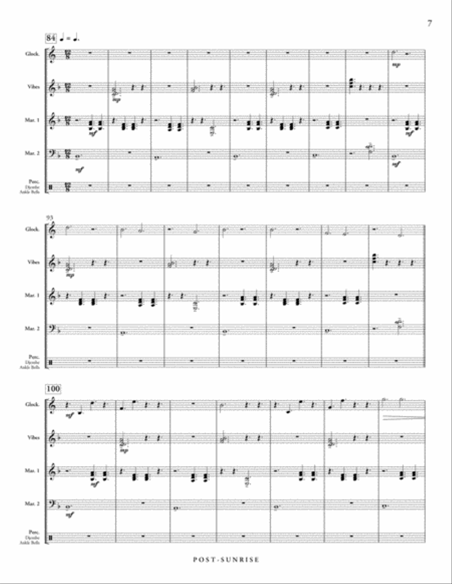 Post-Sunrise Percussion Ensemble scores gallery preview page 8