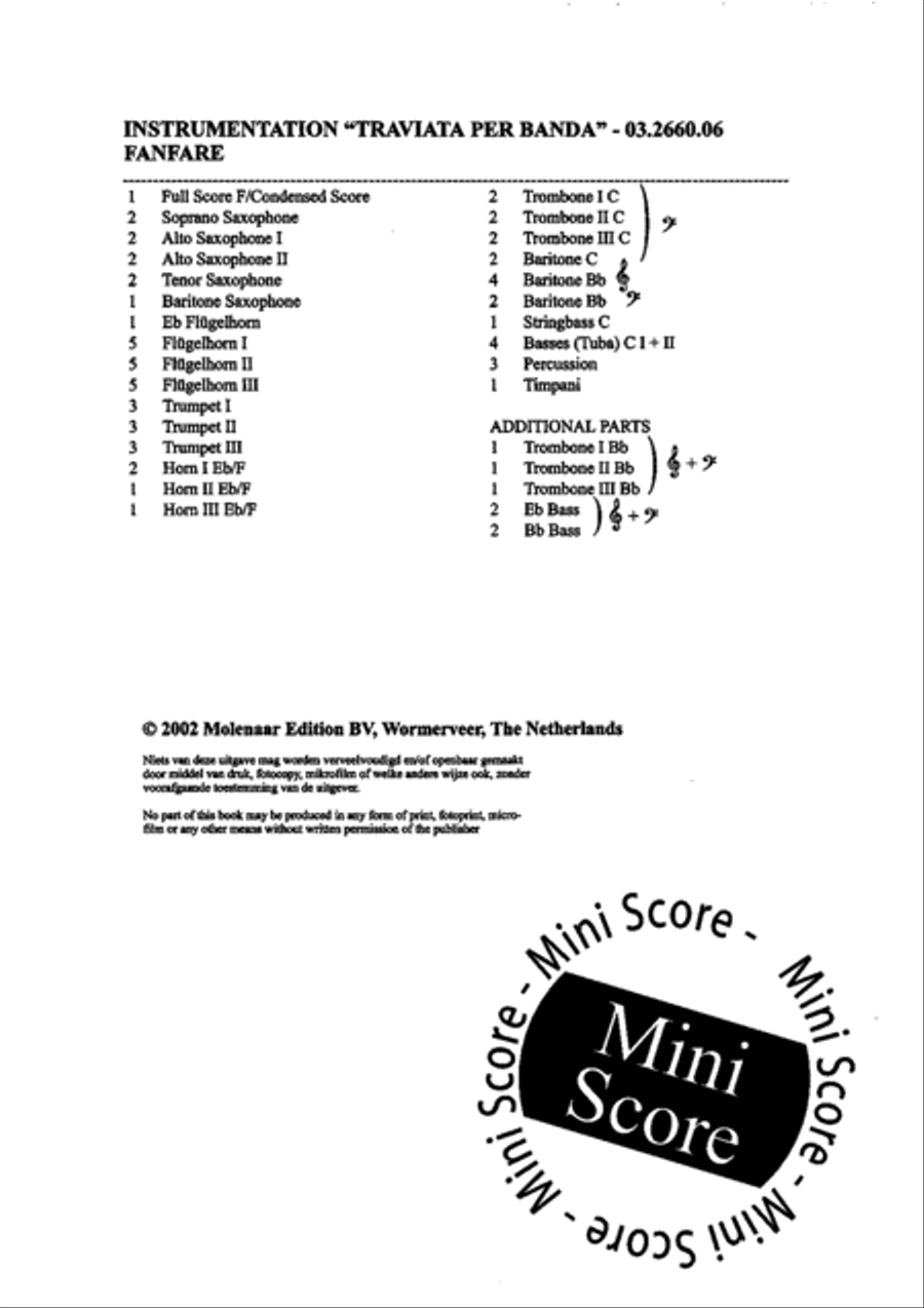 Traviata Per Banda Fanfare Band scores gallery preview page 4