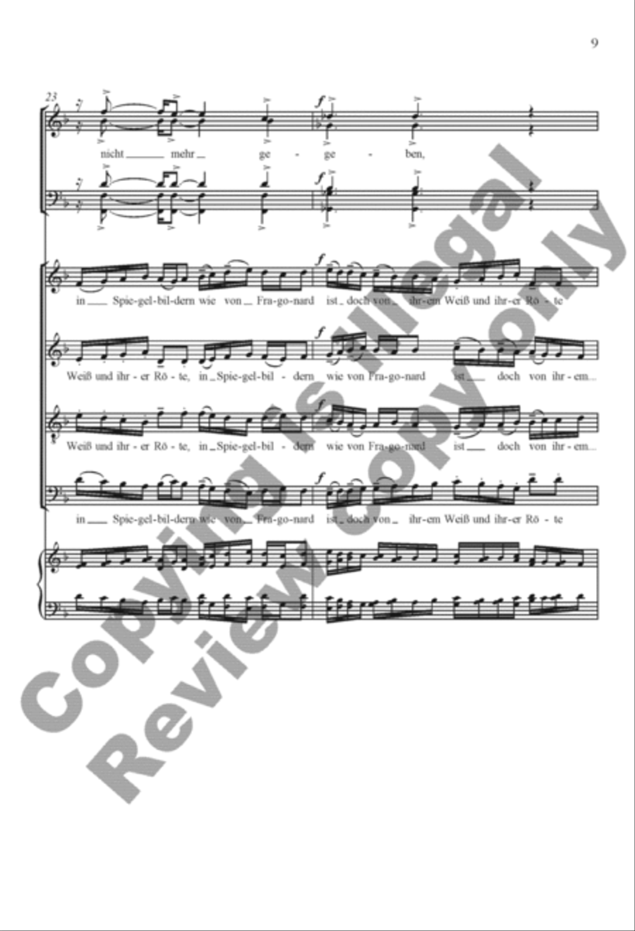 Rilke Songs: 3. Die Flamingos Divisi scores gallery preview page 8