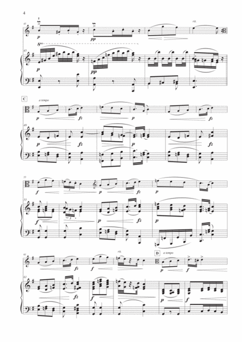 Slavonic Dance Op. 72 No. 2 for Viola and Piano image number null