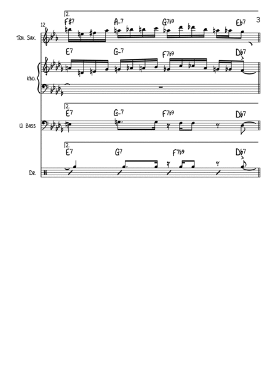 If It's All the Same Blues Jazz Ensemble scores gallery preview page 3