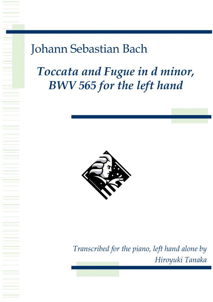 Toccata and Fugue in d minor for the left hand, BWV 565 Piano Solo scores gallery preview page 1
