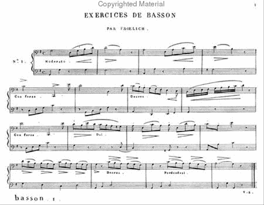 Methods & Treatises Bassoon - 4 volumes - France 1800-1860 Bassoon Solo scores gallery preview page 2