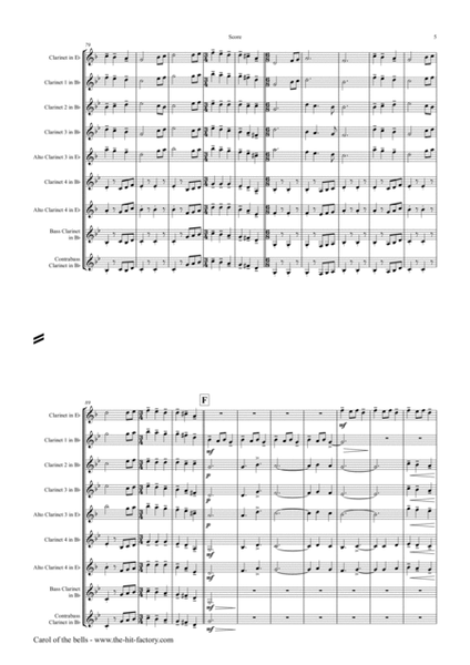 Carol of the Bells - Pentatonix style - Clarinet Choir - Ab