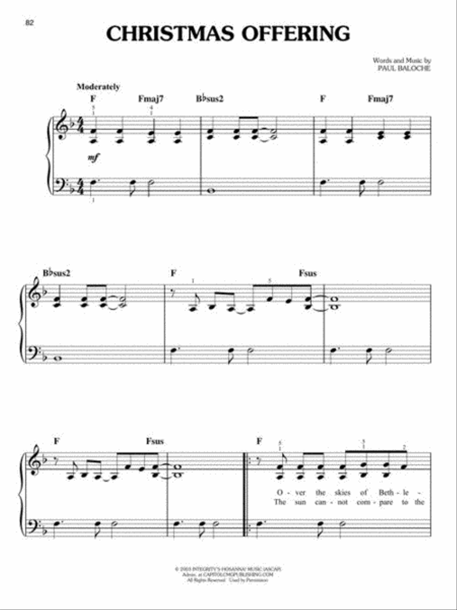 100 Most Beautiful Christmas Songs Easy Piano scores gallery preview page 6