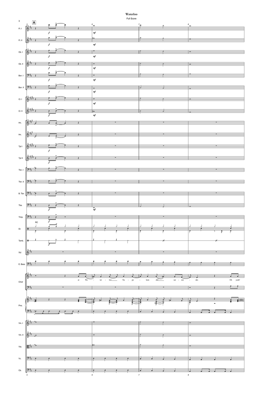 Waterloo Full Orchestra scores gallery preview page 5