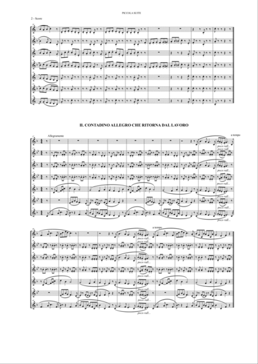 PICCOLA SUITE DALL'ALBUM FUR DIE JUGEND per settimino di ocarine ocarina scores gallery preview page 4