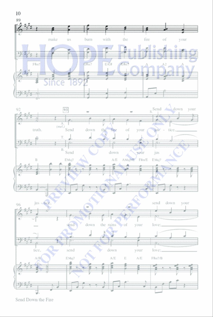 Send Down the Fire Choir scores gallery preview page 10