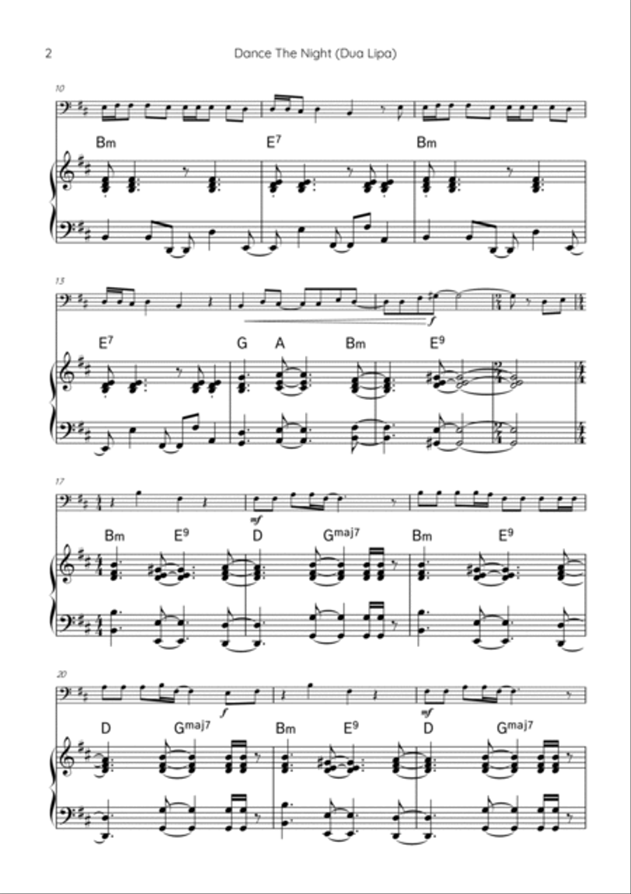 Dance The Night Bassoon scores gallery preview page 2