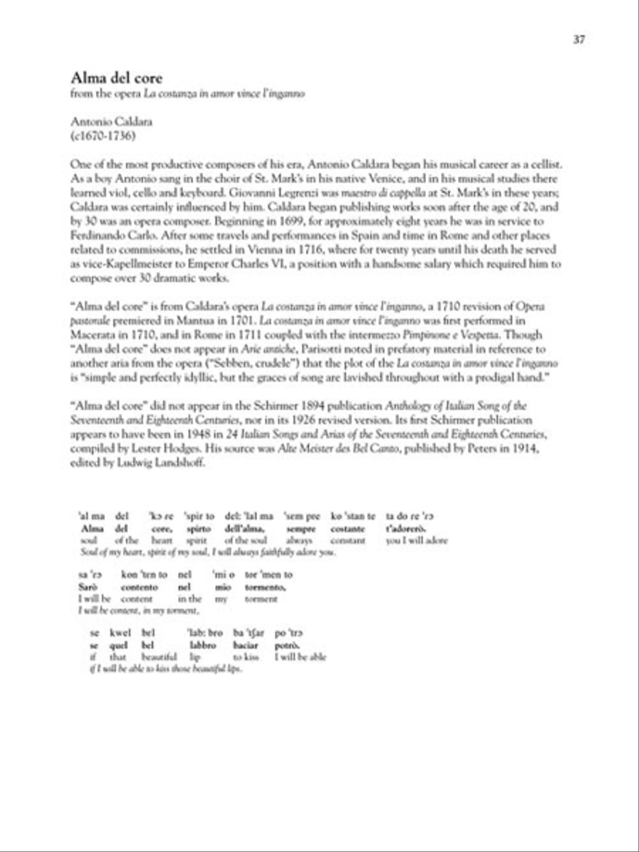 28 Italian Songs & Arias of the 17th & 18th Centuries Medium Voice scores gallery preview page 7
