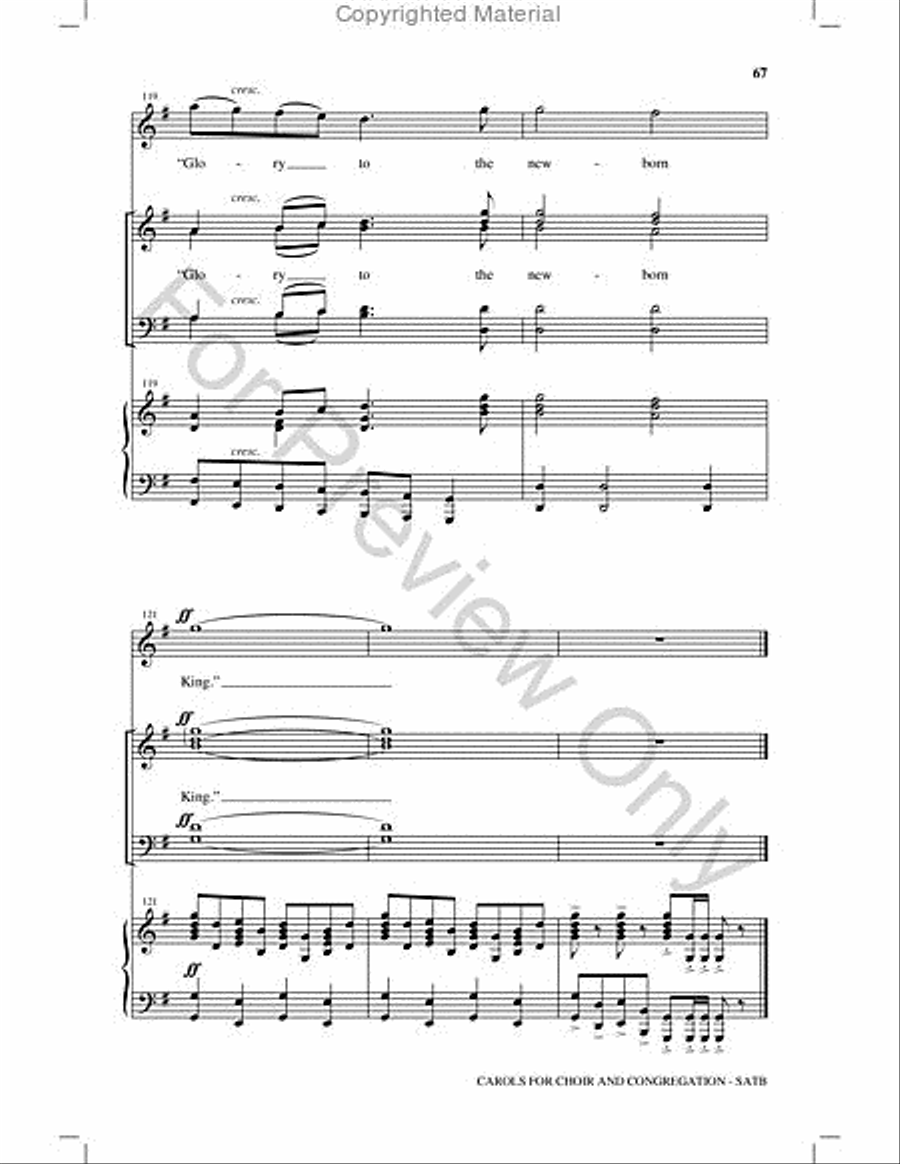 Carols for Choir and Congregation Choir scores gallery preview page 66