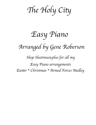 Book cover for Th Holy City Easy Piano Version