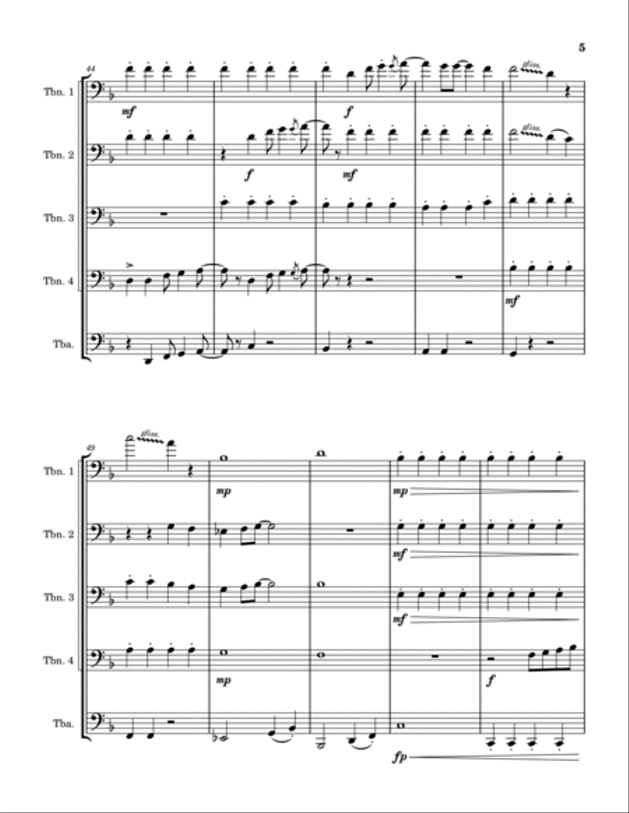 Mr. Blue Sky Brass Ensemble scores gallery preview page 5